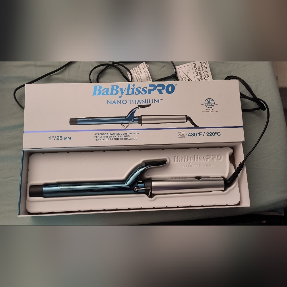 BaBylissPRO Nano Titanium XL Spring curling iron